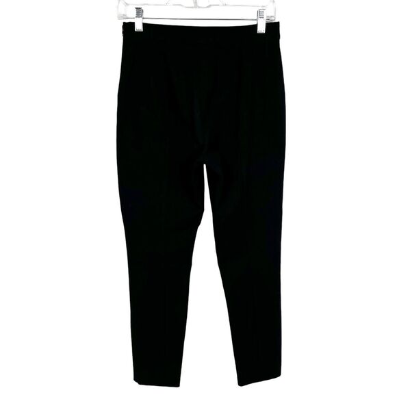Everlane The Side-Zip Black Flat Front  Cotton Stretch Ankle Crop Pants Women 4 - Picture 2 of 9